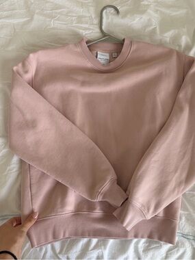 Aritzia Pale Pink Crewneck Sweater